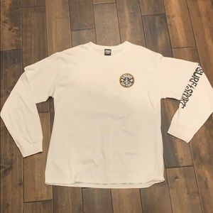 Long sleeve shirt with designs on front and back